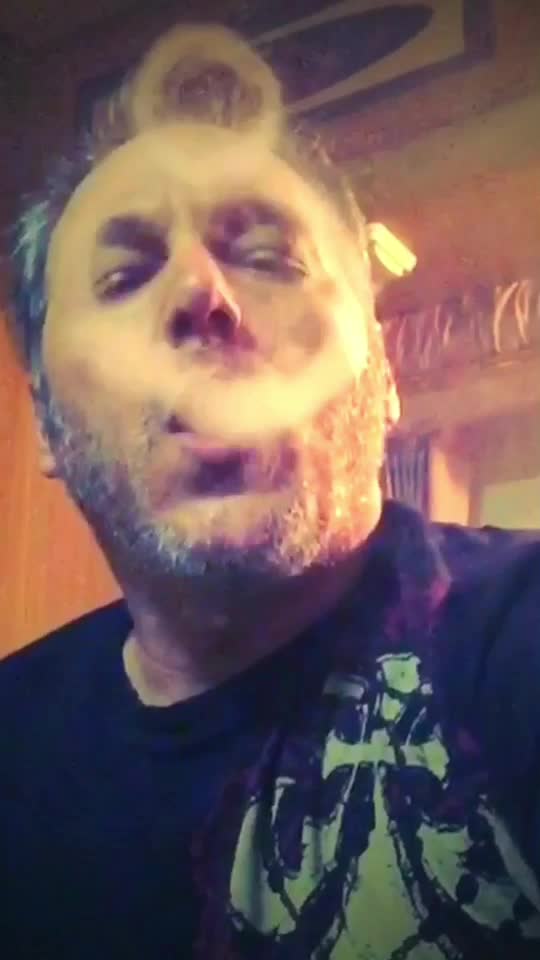 Smoke ring through another