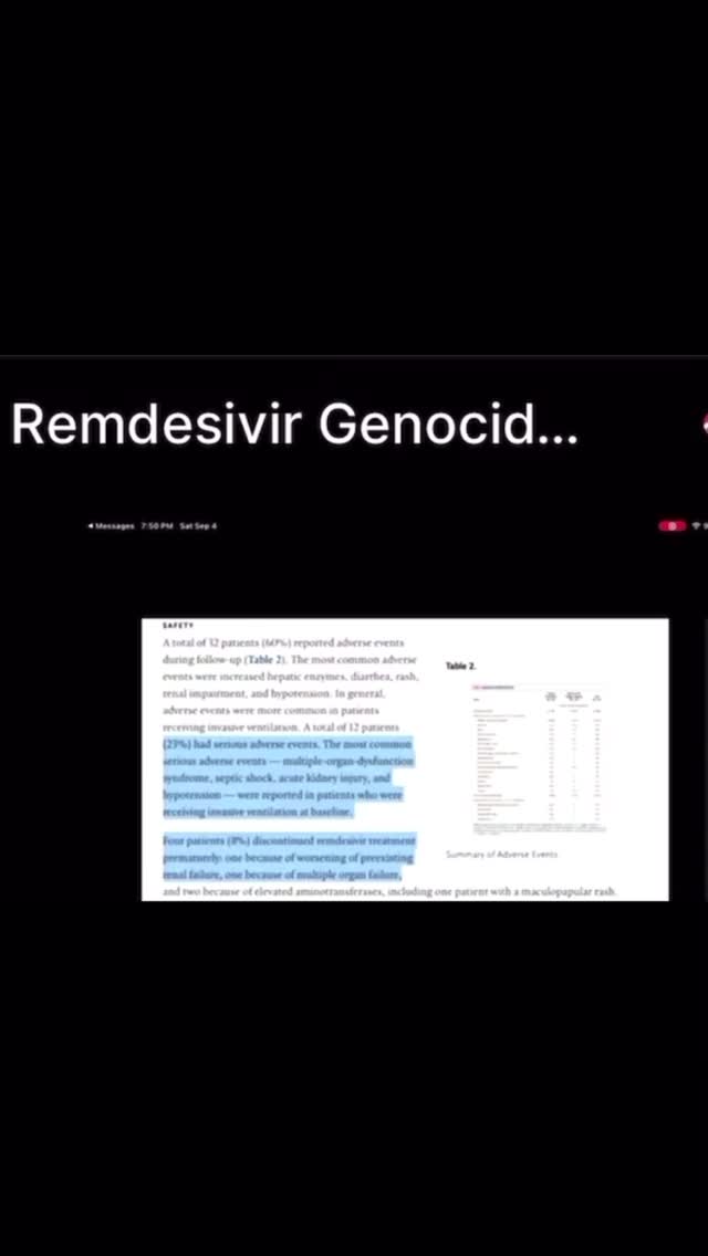 Remdesivir Genocide